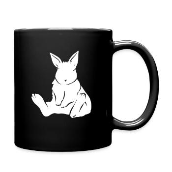 Rabbit - Full Colour Mug - black - Right