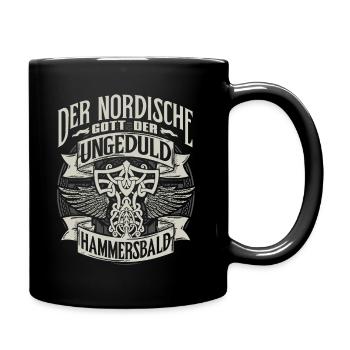 Nordische Gott Hammersbald, Wikinger - Tasse einfarbig - Schwarz - Rechts