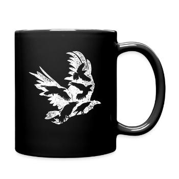 Halloween cadeau oiseau corbeau corbeau - Mug uni - noir - Droite