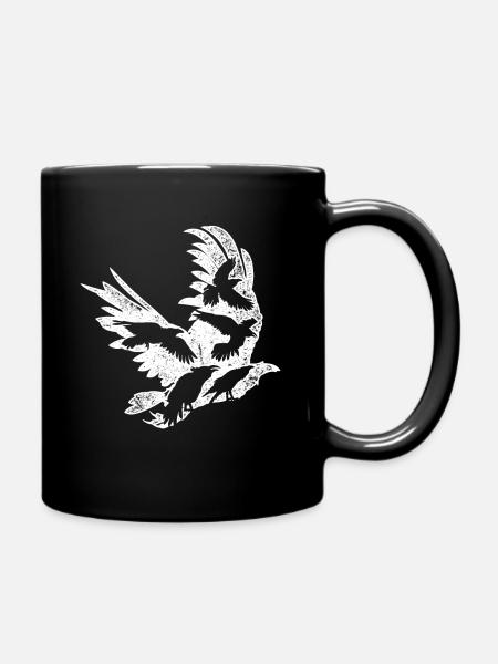 Halloween cadeau oiseau corbeau corbeau - Mug uni - noir