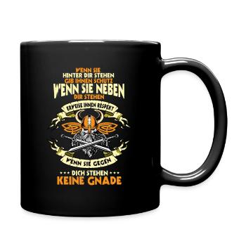 Wikinger, Valhalla, Viking, Nordmann - Tasse einfarbig - Schwarz - Rechts