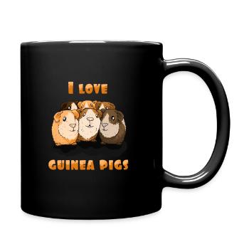 I love guinée pigs Cobaye - Mug uni - noir - Droite