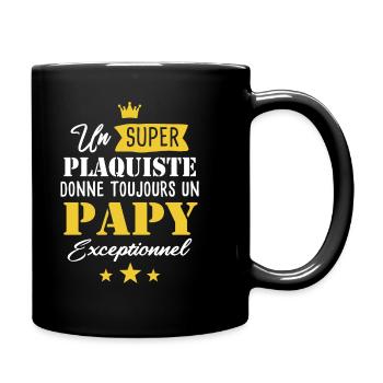 Papy plaquiste cadeau drôle humour papi retraite - Mug uni - noir - Droite