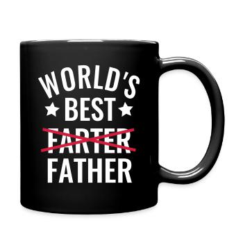Best Father Fun Gift Idea Funny Best Farter - Full Colour Mug - black - Right