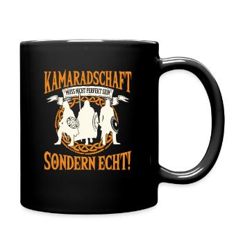 Wikinger Freundschaft, Perfekt Und Echt - Tasse einfarbig - Schwarz - Rechts