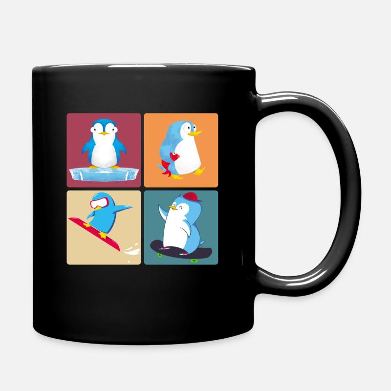Pinguin - Tasse einfarbig - Schwarz