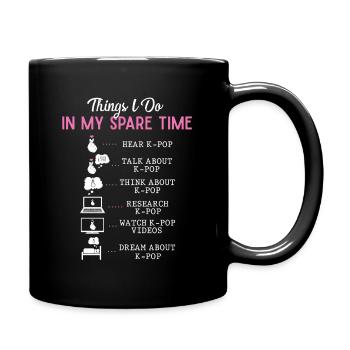 KPOP-Freizeit - Tasse einfarbig - Schwarz - Rechts