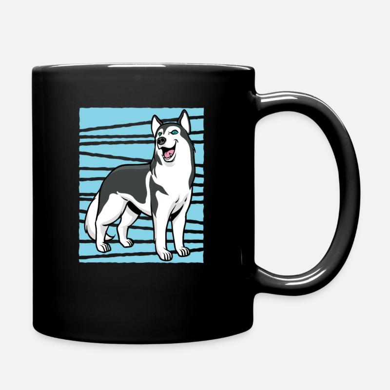 Husky - Tasse einfarbig - Schwarz