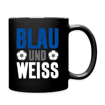 BLAU WEISS FUSSBALL VEREIN - Tasse einfarbig - Schwarz - Rechts