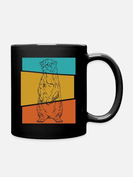 Loutres - Mug uni - noir