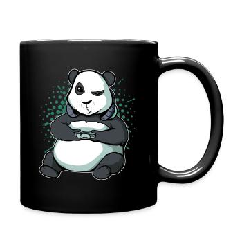 Cute Gaming Panda Videogame PC Video Game Gamer - Full Colour Mug - black - Right