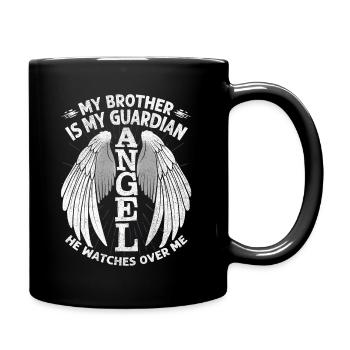 My Brother Is My Guardian Angel, Brother Grief - Full Colour Mug - black - Right