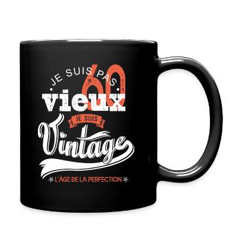 anniversaire 60 ans Je suis vintage cadeau 60 ans - Mug uni - noir - Droite