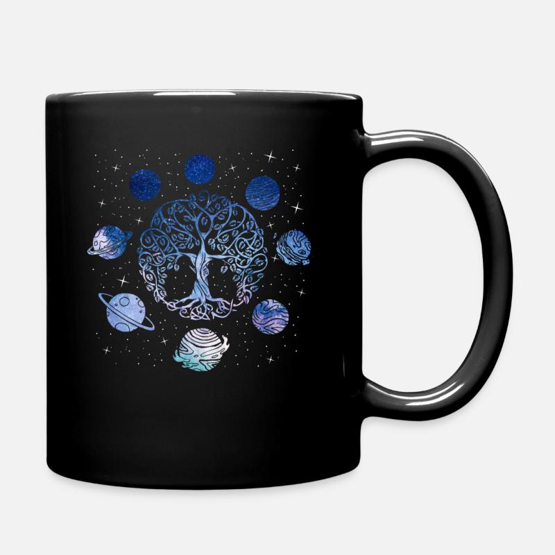 Arbre De Vie Et La Planète, Système Solaire - Mug uni - noir