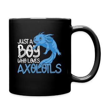 Amphibian salmon amphibian gift boy axolotl - Full Colour Mug - black - Right