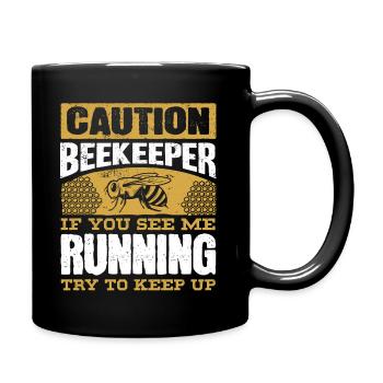 Beekeeper, bee, bees, honey, beekeeping, beekeeping - Full Colour Mug - black - Right
