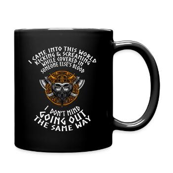 Viking Valhalla, Odin Ich Kam In Diese Welt - Tasse einfarbig - Schwarz - Rechts