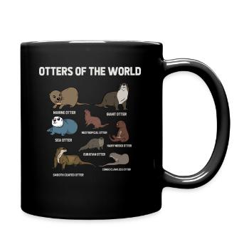 Loutres du monde, loutres - Mug uni - noir - Droite