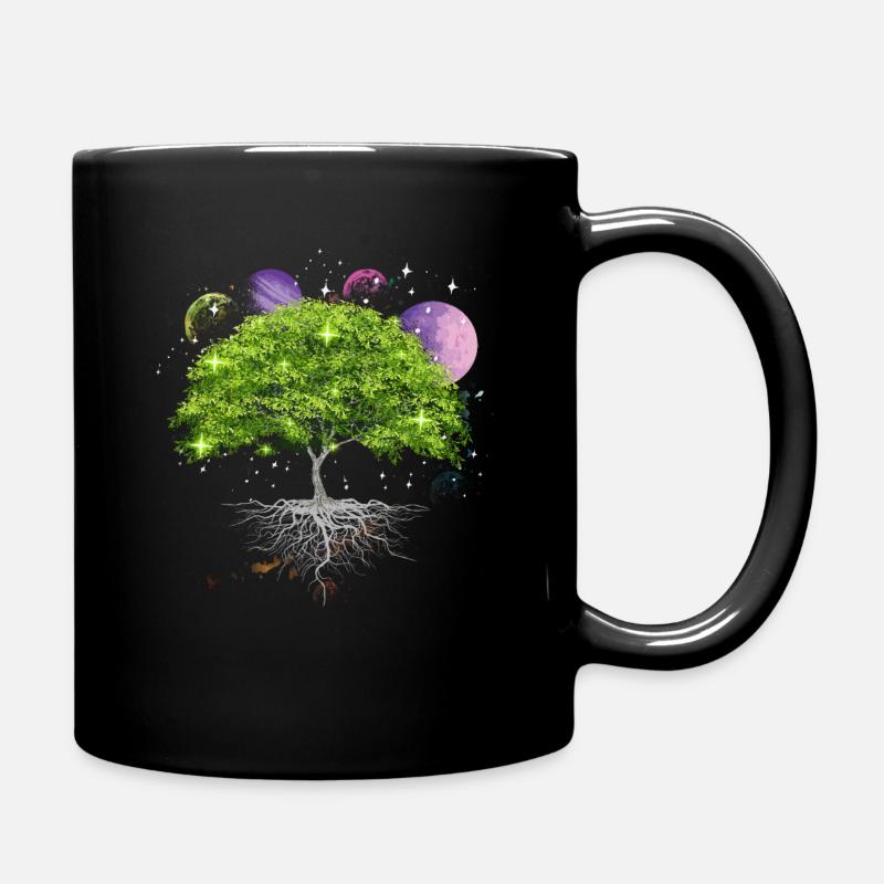 Baum Des Lebens Galaxie, Planeten, Sonnensystem, - Tasse einfarbig - Schwarz