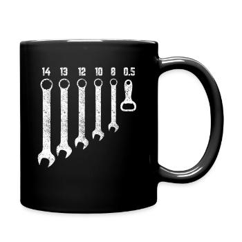 Mécanicien cadeau, atelier, ouvre-bière - Mug uni - noir - Droite