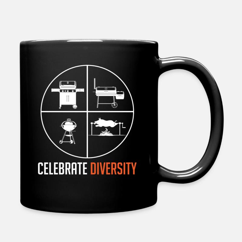 Célébrer la diversité, barbecue, barbecue, barbecue - Mug uni - noir