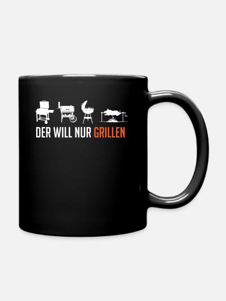 Il veut juste griller, griller, barbecue, barbecue. - Mug uni - noir