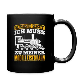 Modelleisenbahn Eisenbahn - Tasse einfarbig - Schwarz - Rechts