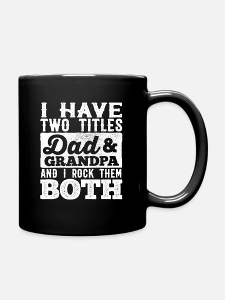 Père Et grand-père Et Rocker Les deux - Mug uni - noir