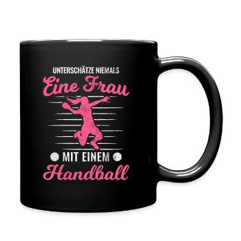 Sportart Handball Handballer - Tasse einfarbig - Schwarz - Rechts
