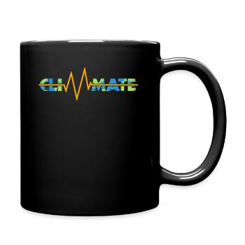 Climat battements de cœur, jour de la Terre, Énergie propre - Mug uni - noir - Droite