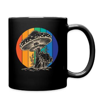 Pilz Pilz Retro - Tasse einfarbig - Schwarz - Rechts