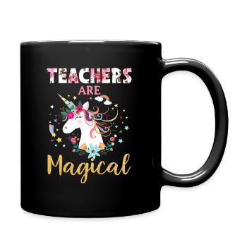 Lehrer sind magisch - Tasse einfarbig - Schwarz - Rechts