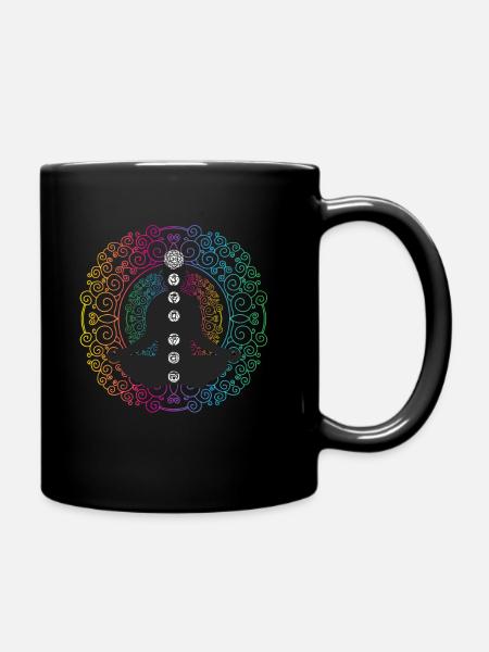 Méditation psychédélique Om Rave Goa Concentration - Mug uni - noir