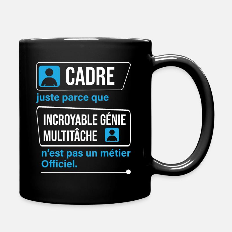 incroyable génie multitâche cadre - Mug uni - noir