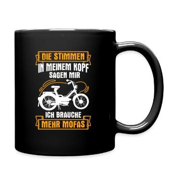 Mofa Moped - Tasse einfarbig - Schwarz - Rechts