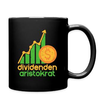 Dividenden Aristokrat Aktien Einkommen - Tasse einfarbig - Schwarz - Rechts