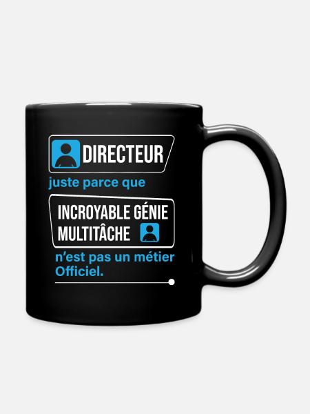 incroyable génie multitâche directeur - Mug uni - noir