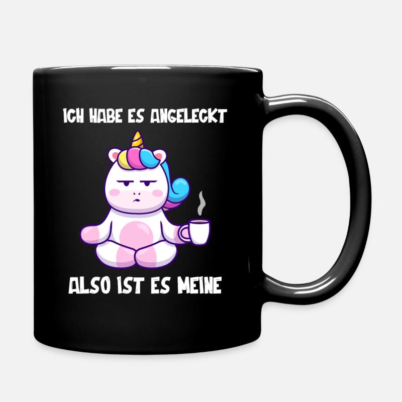 Einhorn, Lustiger Einhörner Spruch - Tasse einfarbig - Schwarz