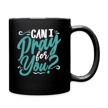 Bibelvers, Christlicher Gott, Gebetspsalm - Tasse einfarbig - Schwarz - Rechts
