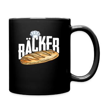 Bäcker Backen Bäckerei Handwerk - Tasse einfarbig - Schwarz - Rechts