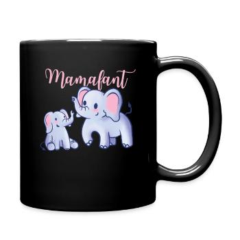 Meilleur maman maman maman maman éléphant - Mug uni - noir - Droite