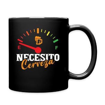 Lustiges Mexikanisches Bier Necesito Cerveza - Tasse einfarbig - Schwarz - Rechts