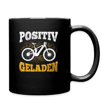 Ebike Geschenk Fahrrad - Tasse einfarbig - Schwarz - Rechts