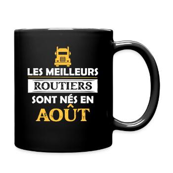 Routier - Meilleur - Métier - Août - Cadeau - Mug uni - noir - Droite