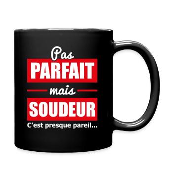pas parfait mais soudeur soudure métier - Mug uni - noir - Droite