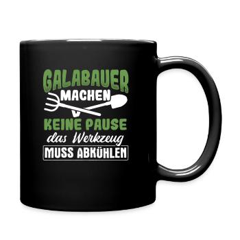 Galabau Gärtner - Tasse einfarbig - Schwarz - Rechts