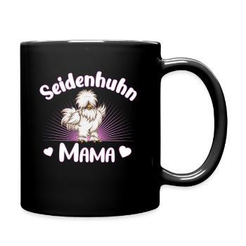 Seidenhuhn Mama - Seidenhühner - Tasse einfarbig - Schwarz - Rechts
