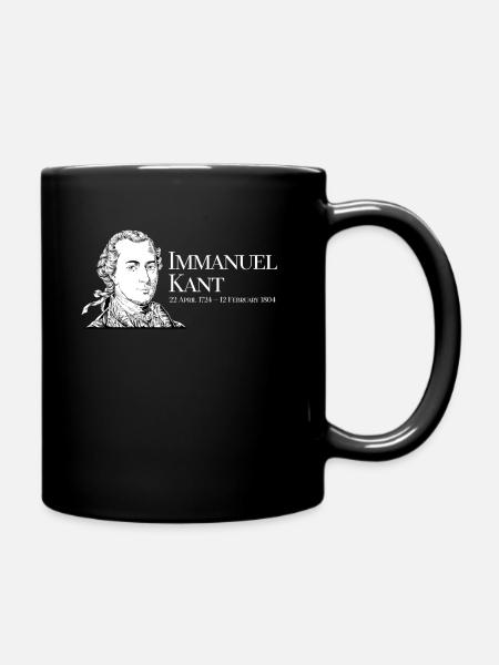 Immanuel Kant - Yksivärinen muki - musta
