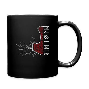 Le marteau de Thor avec flash - Mjölnir - Mug uni - noir - Droite