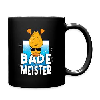 Bademeister - Tasse einfarbig - Schwarz - Rechts